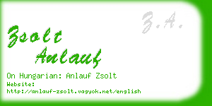 zsolt anlauf business card